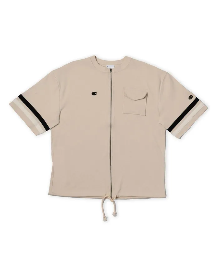 Premium Athletic ZipFront TShirt Fresh Tan Men Champion TShirts and Tops