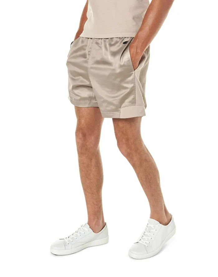 Premium Satin Archive Shorts 5034 Arctic Cold Beige Men Champion Shorts