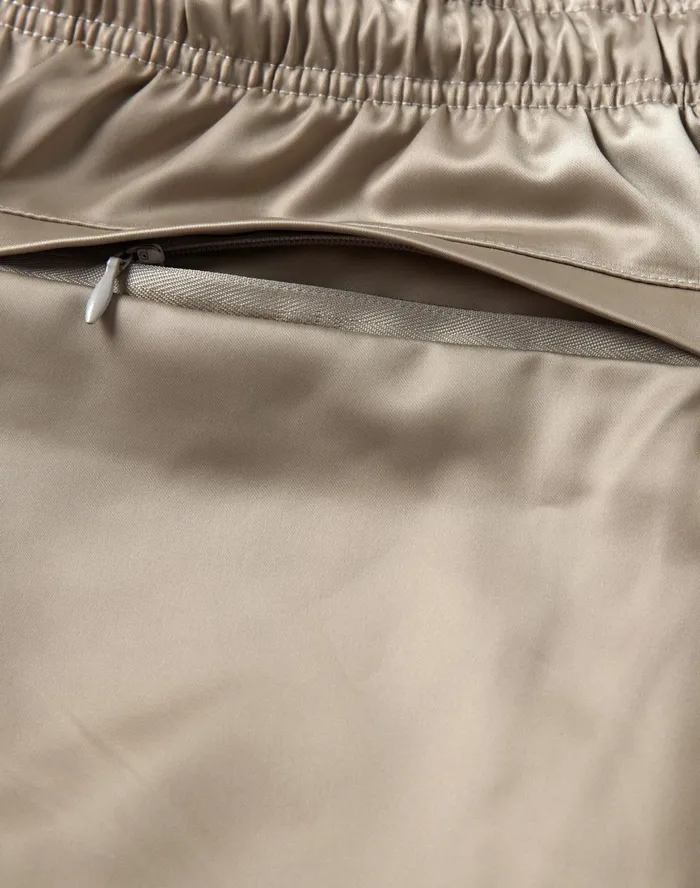 Premium Satin Archive Shorts 5034 Arctic Cold Beige Men Champion Shorts
