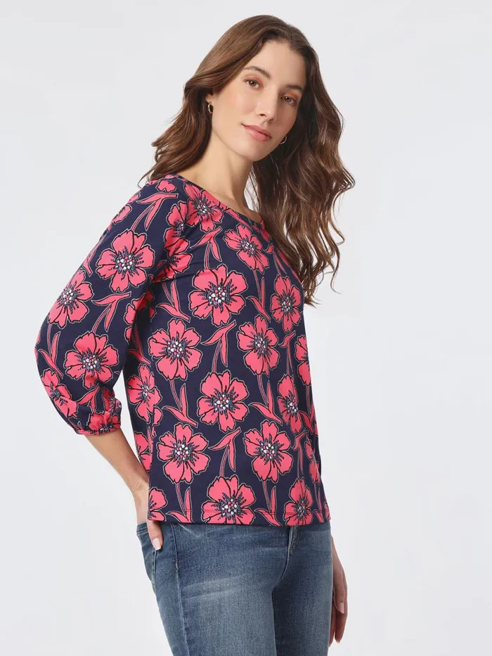 Printed Moss Crepe Puff Sleeve Top Women Jones New York Tops and Blouses Printed Moss Crepe Puff Sleeve Top Women Jones New York Tops and Blouses