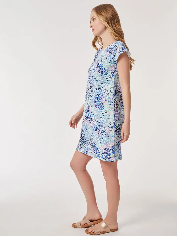 Printed Side Button Swing Dress Women Jones New York Sale Printed Side Button Swing Dress Women Jones New York Sale