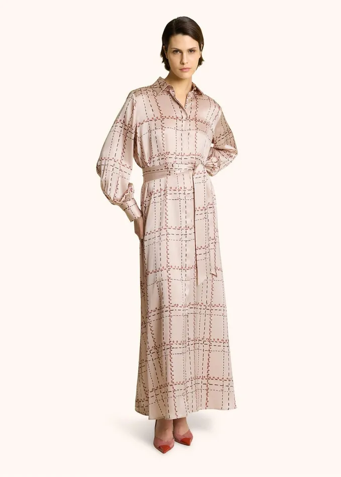 PRINTED SILK SHIRT DRESS Women Kiton Dresses PRINTED SILK SHIRT DRESS Women Kiton Dresses