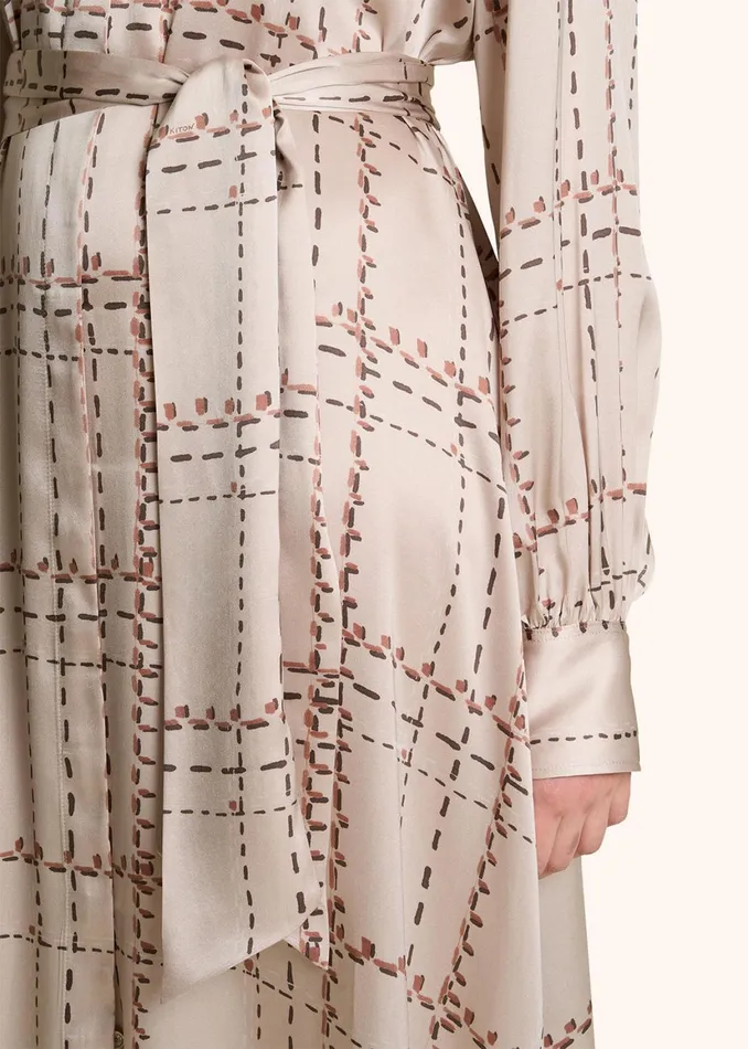 PRINTED SILK SHIRT DRESS Women Kiton Dresses PRINTED SILK SHIRT DRESS Women Kiton Dresses