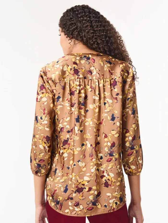 Printed VNeck Pleated Kelly Blouse Women Jones New York Sale Printed VNeck Pleated Kelly Blouse Women Jones New York Sale