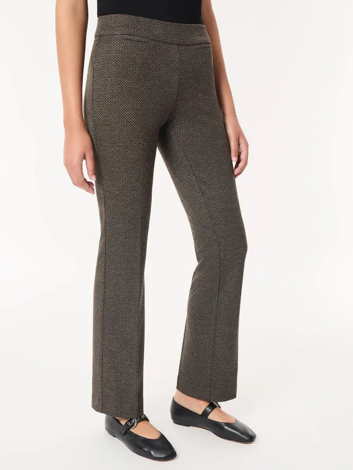 PullOn Boot Leg Pant Knit Jacquard Women Jones New York Pants and Skirts