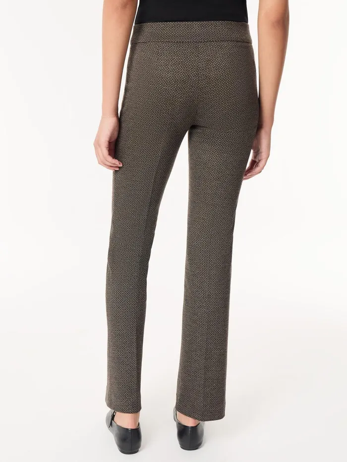 PullOn Boot Leg Pant Knit Jacquard Women Jones New York Pants and Skirts