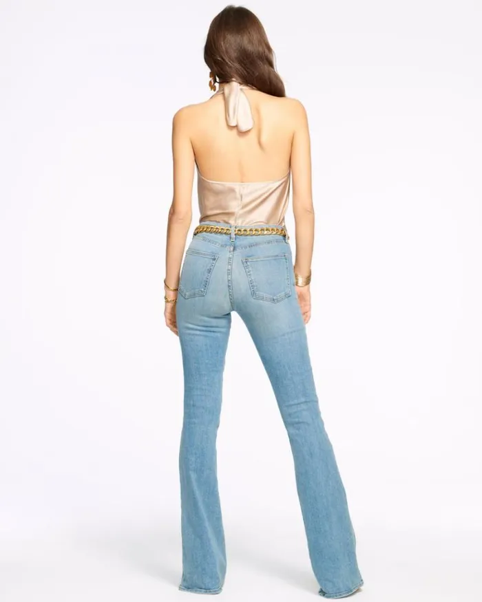 Ramy Brook Denim Women Helena HighRise Flare Jean Light Wash