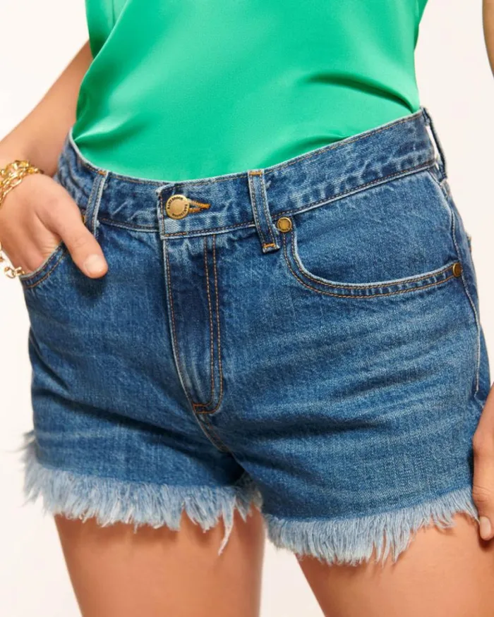 Ramy Brook Denim Women Juniper Denim Mini Short Medium Wash