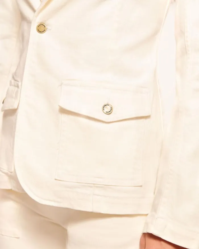 Ramy Brook Denim Women Lia Denim Blazer White
