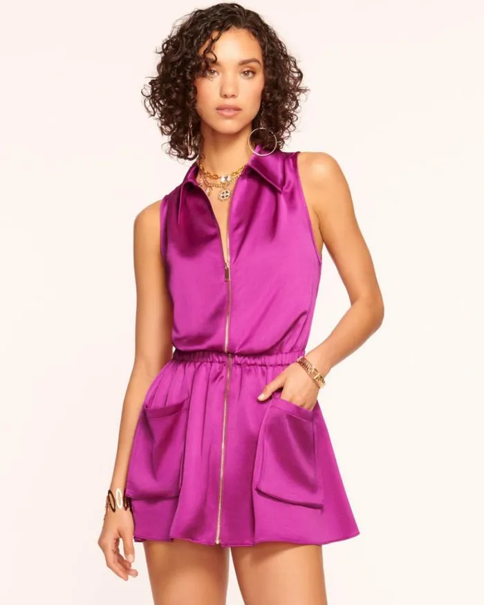 Ramy Brook Dresses Women Waverly Sleeveless Mini Dress Wild Rose