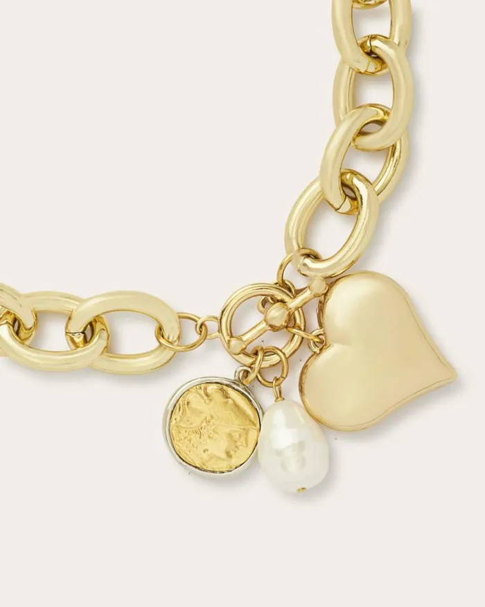 Ramy Brook Jewelry Women Heart Charm Necklace Gold