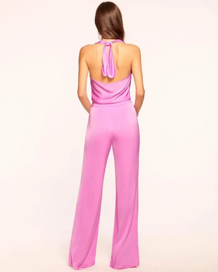 Ramy Brook Jumpsuits Women Harriet Halter Jumpsuit Pink Orchid