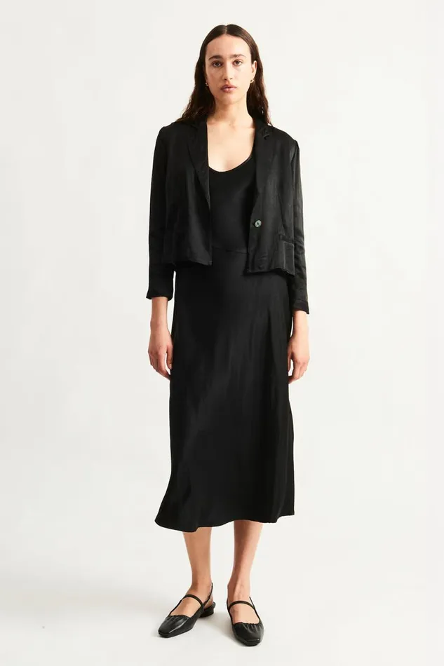 Raquel Allegra Black Avalon Jacket Women Sweaters and Knits