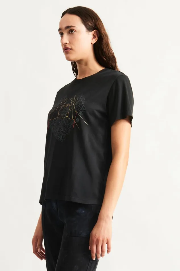 Raquel Allegra Black Betty Tee Women Tops