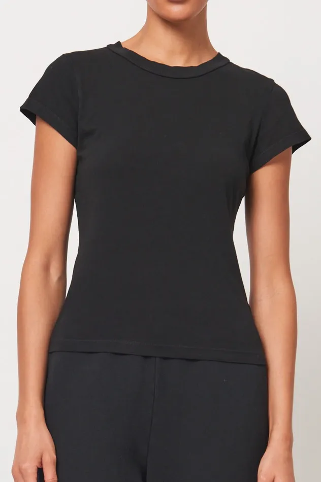 Raquel Allegra Black Liv Tee Women TShirts