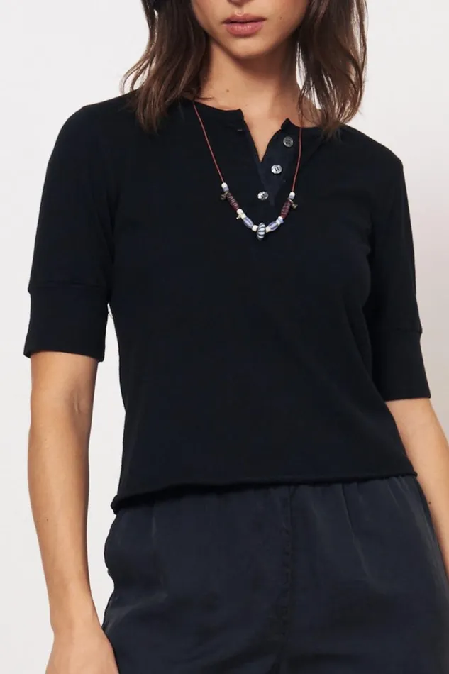 Raquel Allegra Black Zulu Top Women Tops