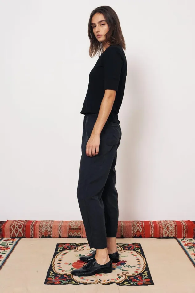 Raquel Allegra Black Zulu Top Women Tops