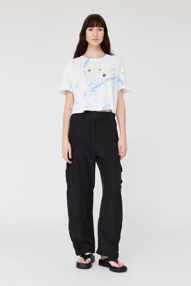 Raquel Allegra Blue TieDye Claudia Tee Women TShirts