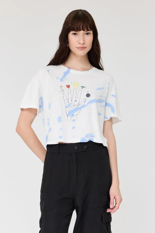 Raquel Allegra Blue TieDye Claudia Tee Women TShirts
