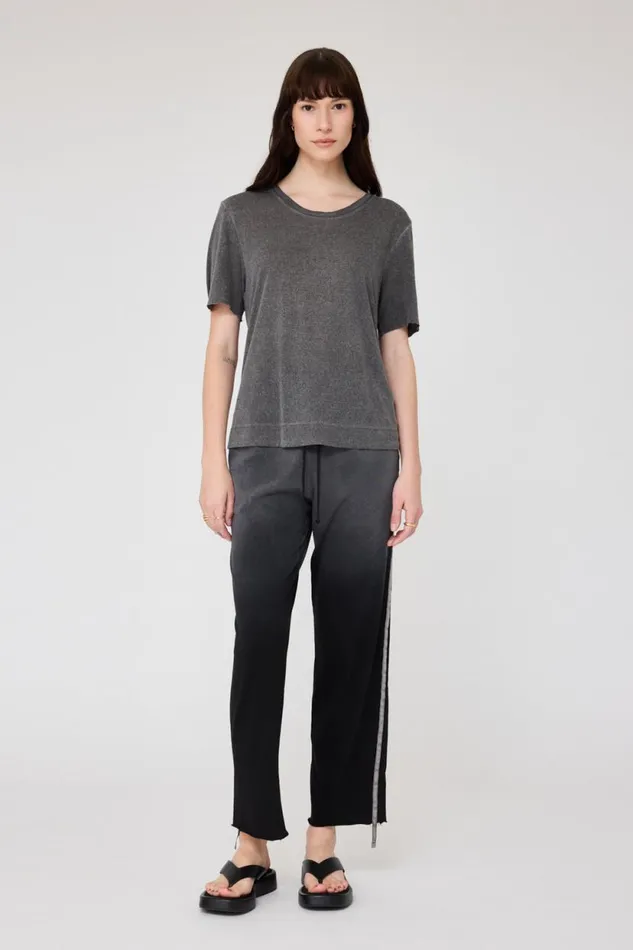 Raquel Allegra Charcoal Boxy Tee Women TShirts