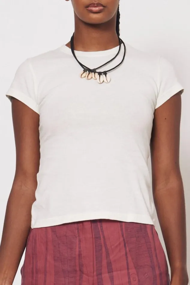 Raquel Allegra Dirty White Liv Tee Women Tops