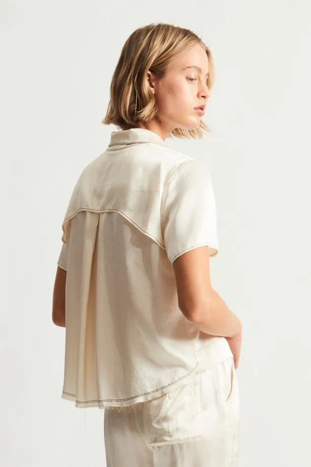 Raquel Allegra Ivory Calista Blouse Women Jackets