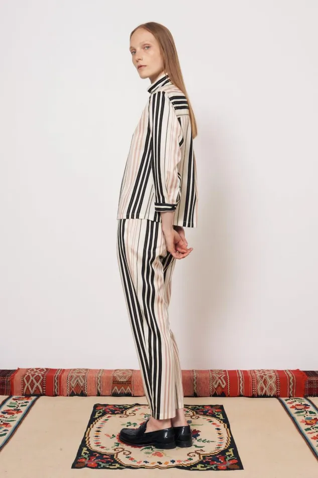 Raquel Allegra Sueded Tencel Savanna Ecru Ghana Blouse Women Tops