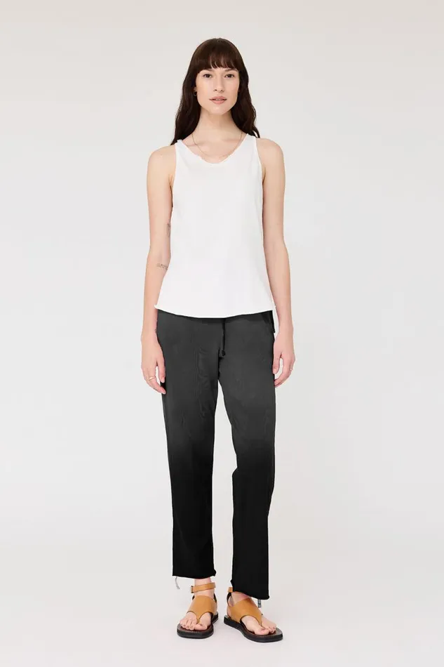 Raquel Allegra Washed White Beverly Tank Women Tops