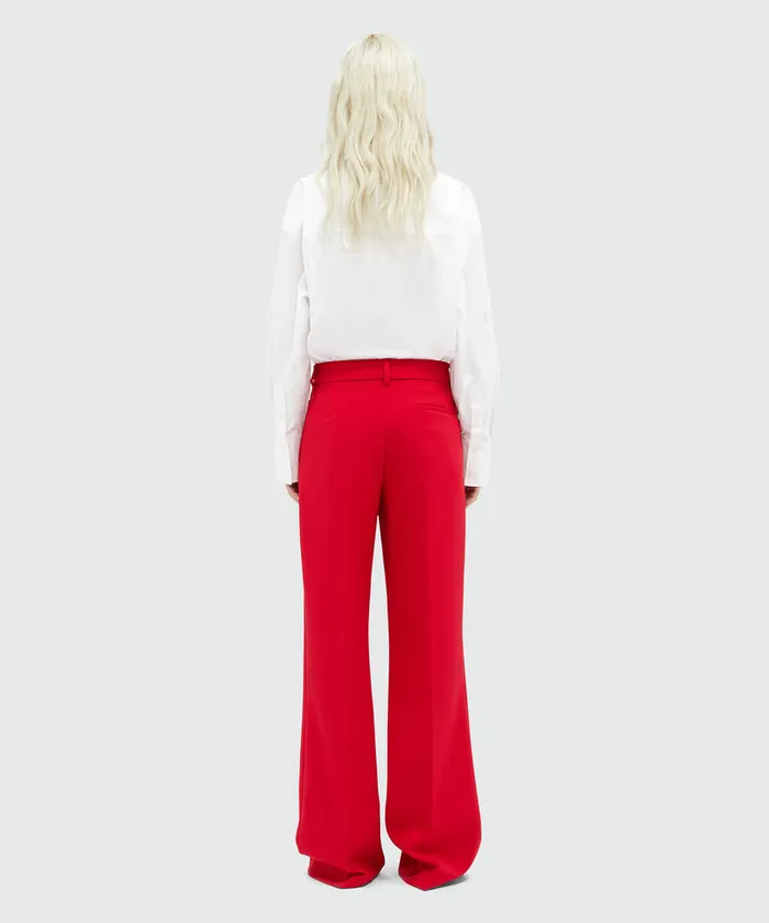 Red Tailored Palazzo Pants Women MSGM Pants And Shorts