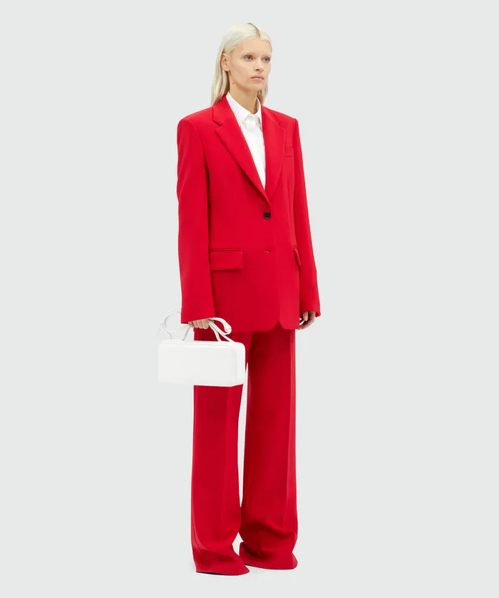 Red Tailored Palazzo Pants Women MSGM Pants And Shorts