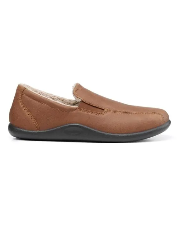Relax Slippers Tan Mens Hotter Black Shoes
