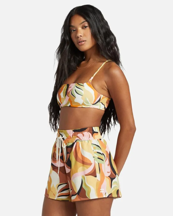 Return To Paradise Elastic Waist Boardshorts Multi Women Billabong Boardshorts
