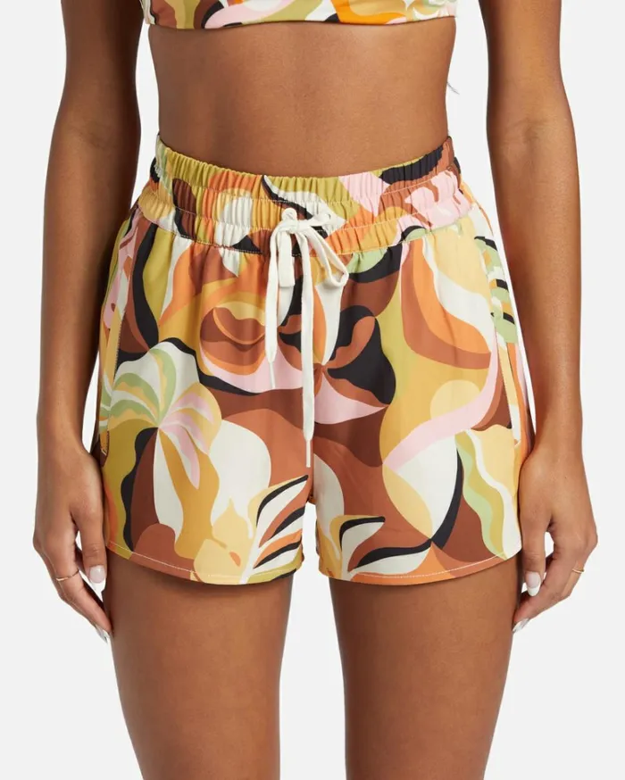 Return To Paradise Elastic Waist Boardshorts Multi Women Billabong Boardshorts