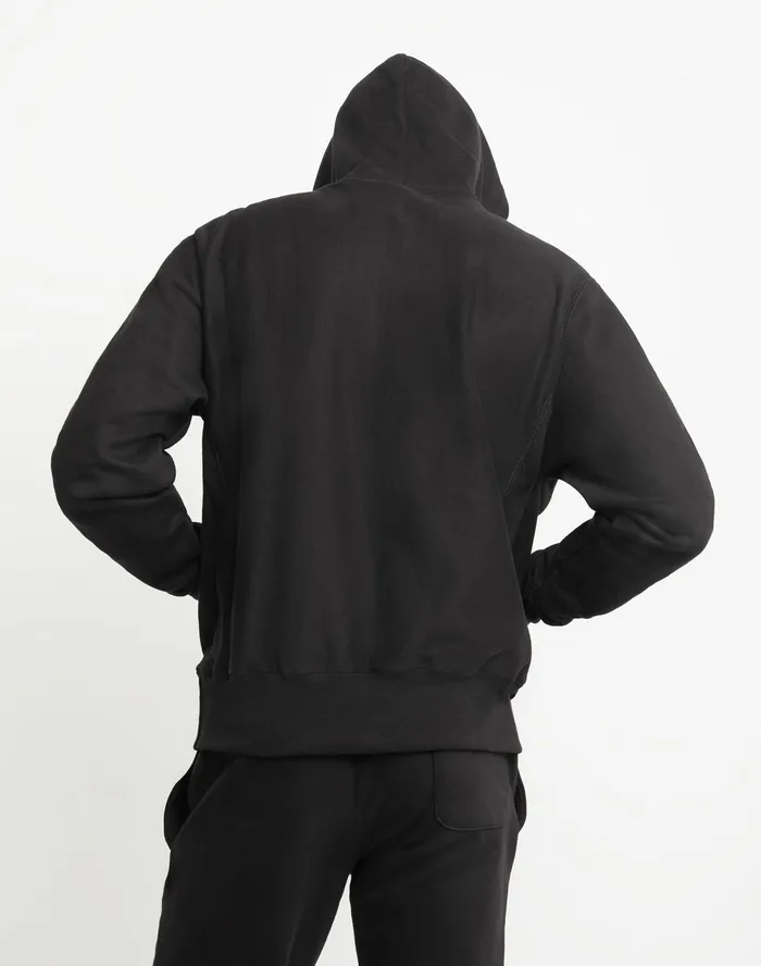 Reverse Weave Hoodie C Logo Black Men Champion Hoodies and Sweatshirts