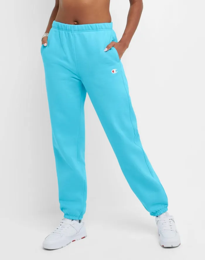 Reverse Weave Sweatpants C Logo 30034 Light Sky Blue Women Champion Pants