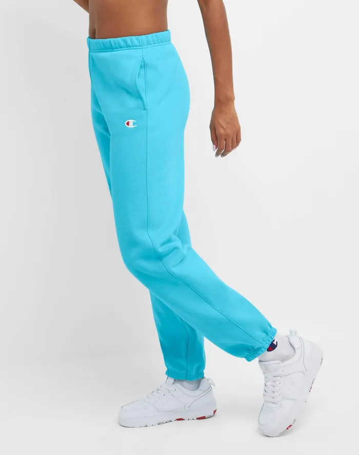 Reverse Weave Sweatpants C Logo 30034 Light Sky Blue Women Champion Pants