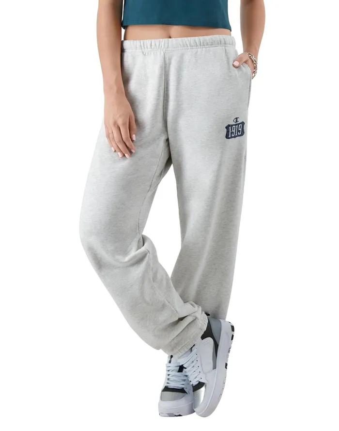 Reverse Weave Sweatpants Shield C Logo 30034 Time Capsule Silver Grey Women Champion Pants