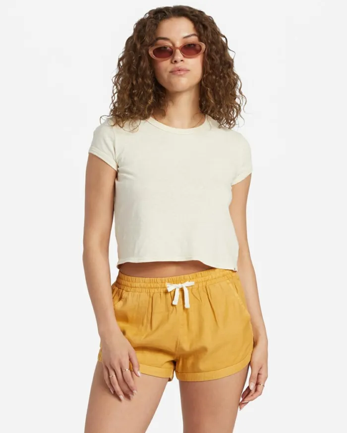 Road Trippin Elastic Waist Shorts Wild Honey Women Billabong Shorts
