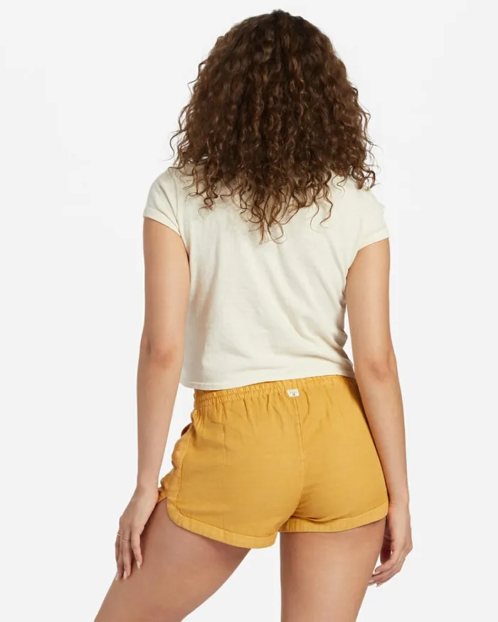 Road Trippin Elastic Waist Shorts Wild Honey Women Billabong Shorts