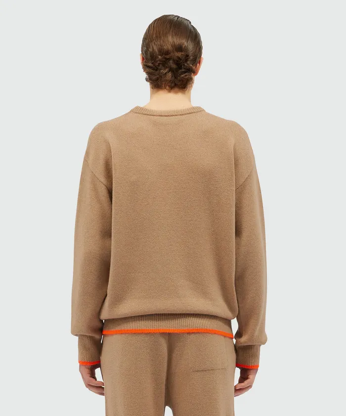 Round Neck Jumper In Wool And Cashmere Men MSGM Knitwear