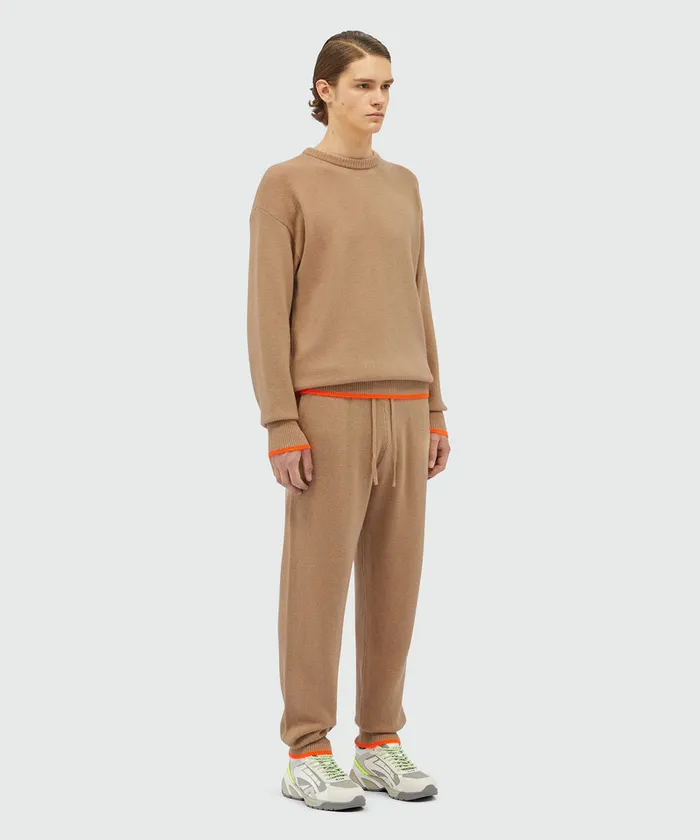Round Neck Jumper In Wool And Cashmere Men MSGM Knitwear