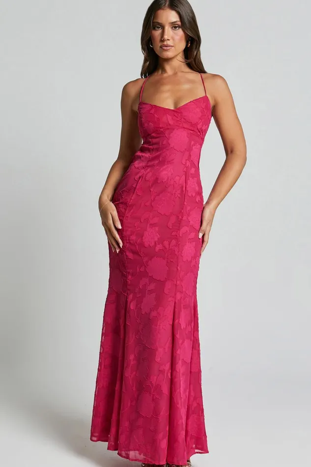 Runaway The Label 8211 Florenza Maxi Dress In Fuchsia Women Showpo Dresses