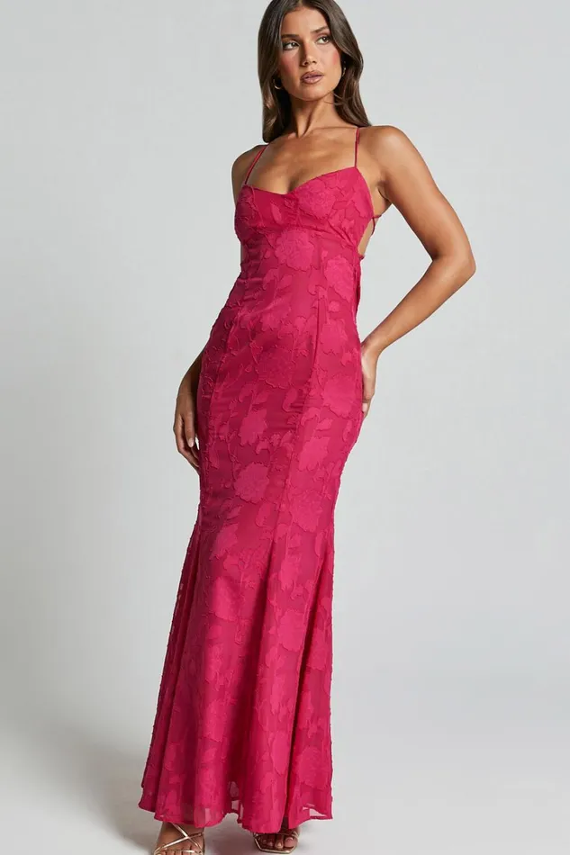 Runaway The Label 8211 Florenza Maxi Dress In Fuchsia Women Showpo Dresses