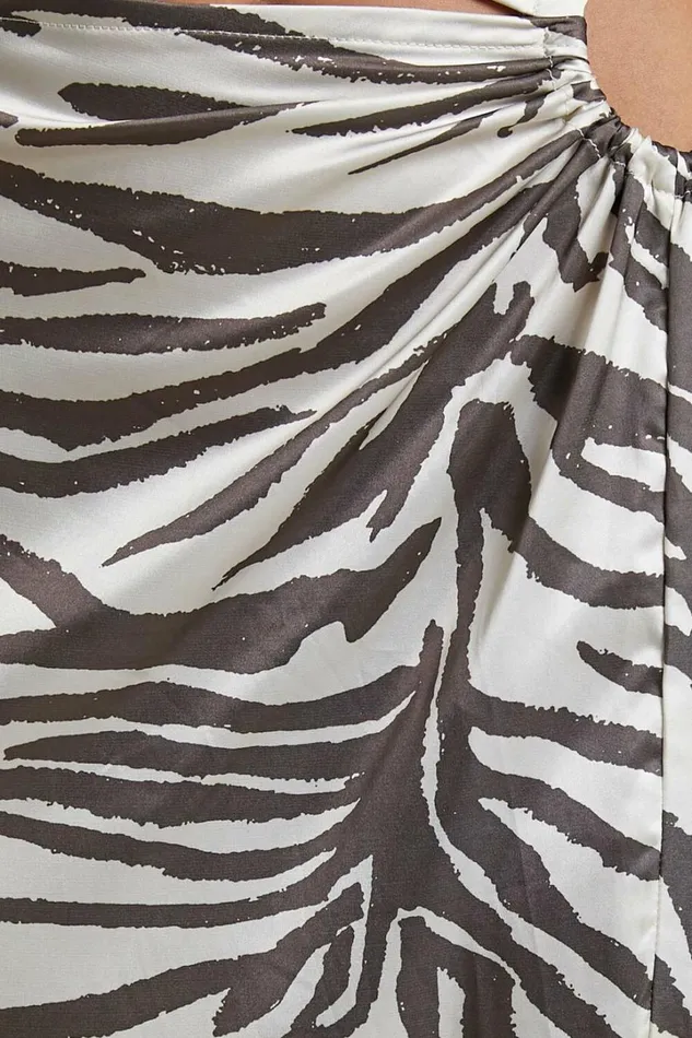 Runaway The Label 8211 Zahara Midi Skirt In Zebra Women Showpo Skirts