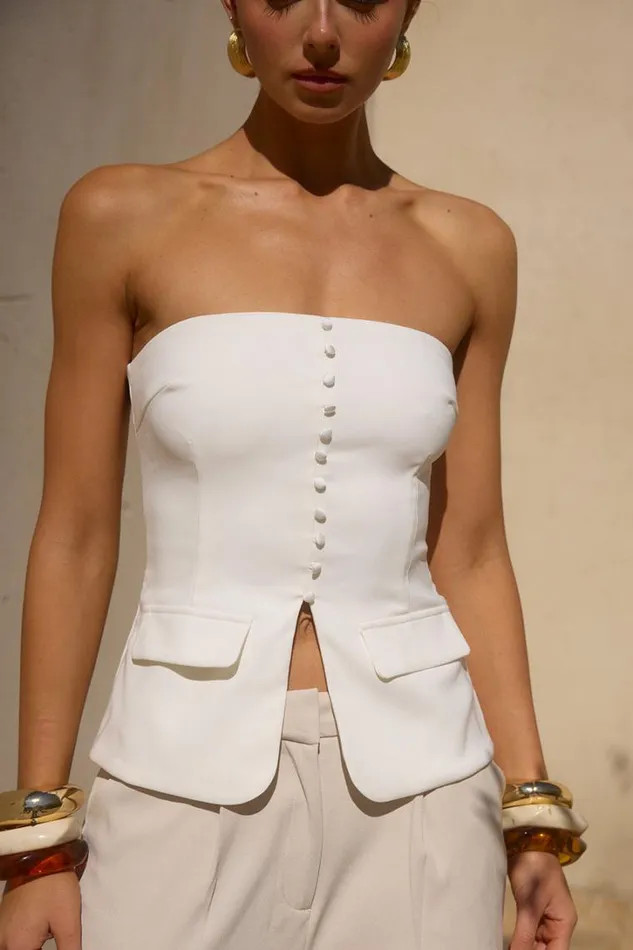 Runaway The Label Basic DOLTON TOP White 8211 Women