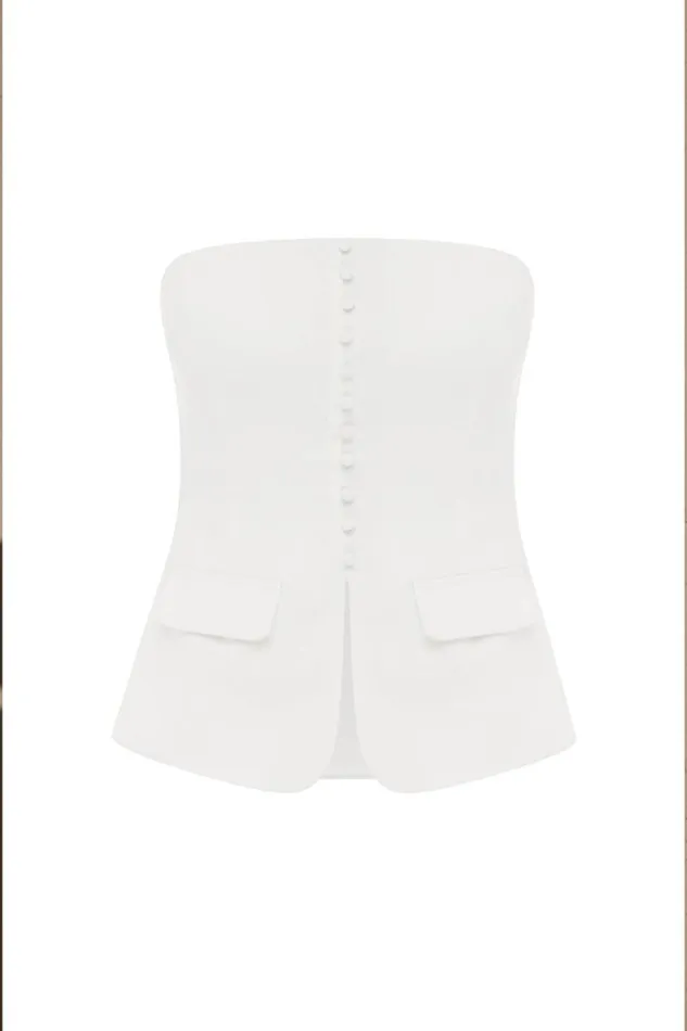 Runaway The Label Basic DOLTON TOP White 8211 Women