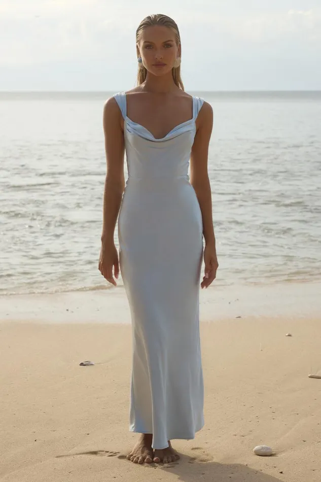 Runaway The Label Bridesmaids Dresses MARGOT MAXI DRESS Ice Blue 8211 Women
