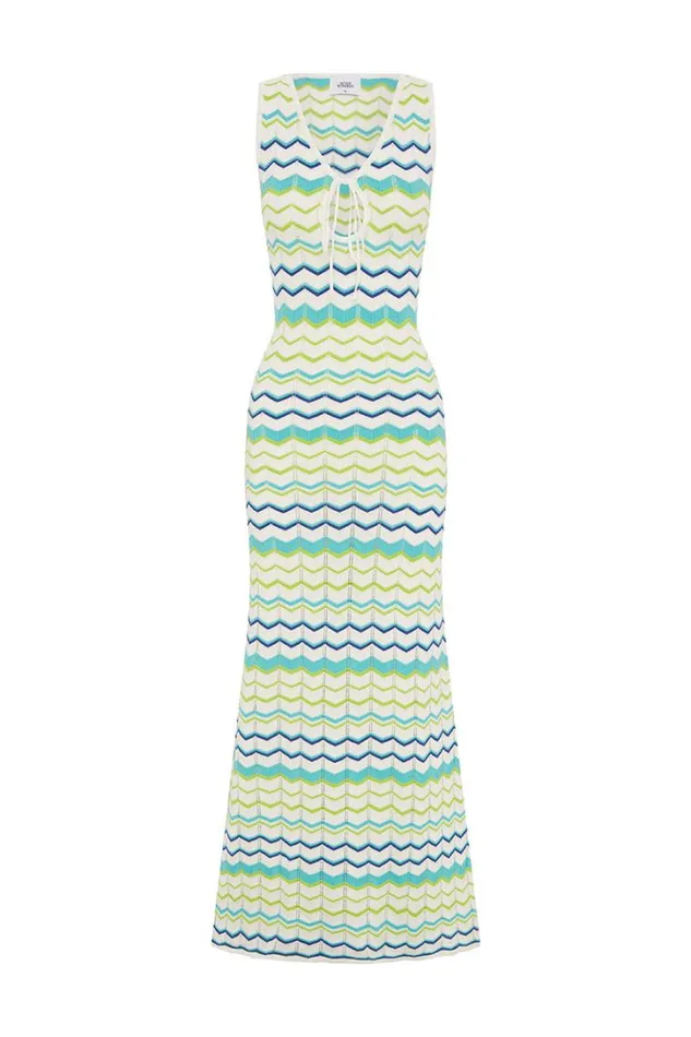 Runaway The Label Casual Dresses ANDREA MAXI DRESS Green Multi 8211 Women