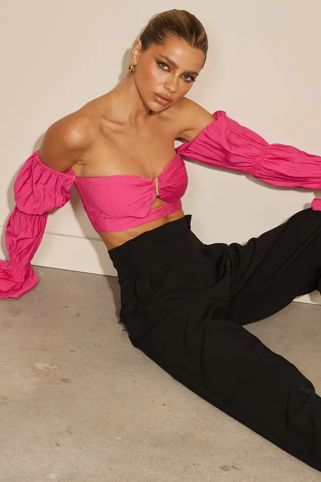 Runaway The Label Crops Romee Top Pink 8211 Women