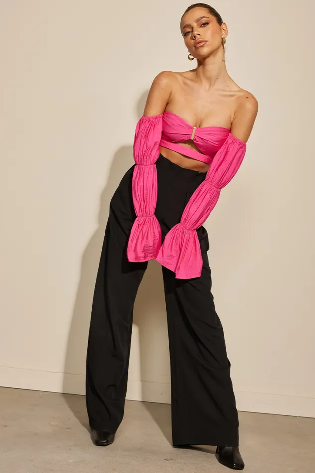 Runaway The Label Crops Romee Top Pink 8211 Women Runaway The Label Crops Romee Top Pink 8211 Women